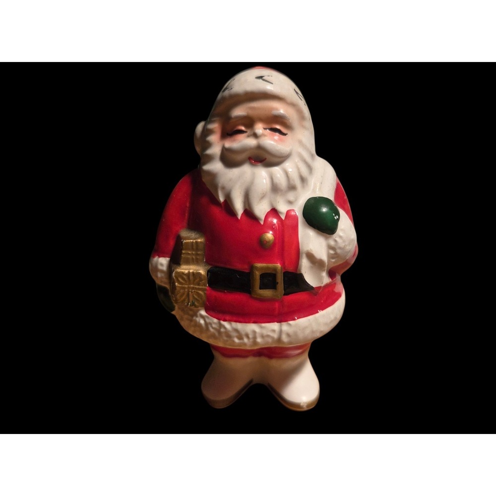 Vintage Napco Japan Santa Claus Candle Holder X6544 Hand‎ Painted 1950s